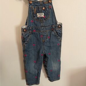 OshKosh B'gosh Denim Overalls with Pink Details